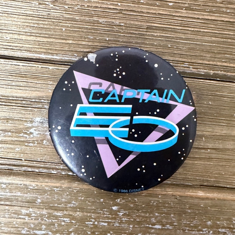 Vintage 1986 Disney Captain EO Pin 3 Inch Button Michael Jackson Epcot 80s